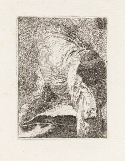 Turc vu de dos, de la Raccolta di Teste (Collection de têtes) - Giovanni Domenico Tiepolo