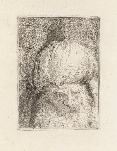 Turc vu de face, de la Raccolta di Teste (Collection de têtes) - Giovanni Domenico Tiepolo
