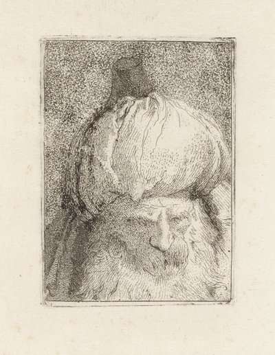 Turc vu de face, de la Raccolta di Teste (Collection de têtes) - Giovanni Domenico Tiepolo
