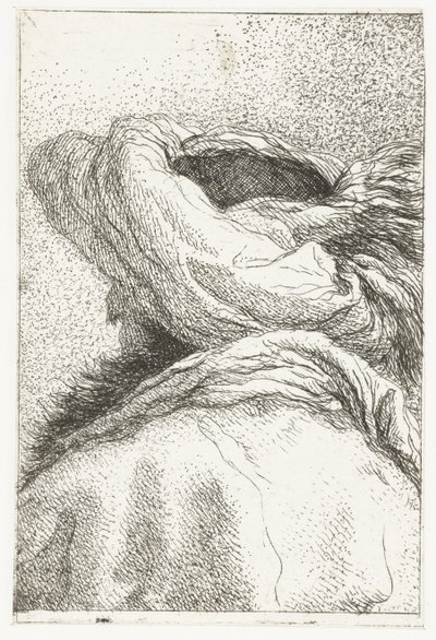 Homme turc avec la tête détournée portant un turban (Collection de têtes) - Giovanni Domenico Tiepolo