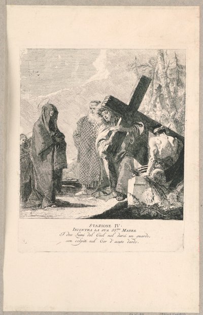 Via crucis - Station IV, Il rencontre sa mère - Giovanni Domenico Tiepolo