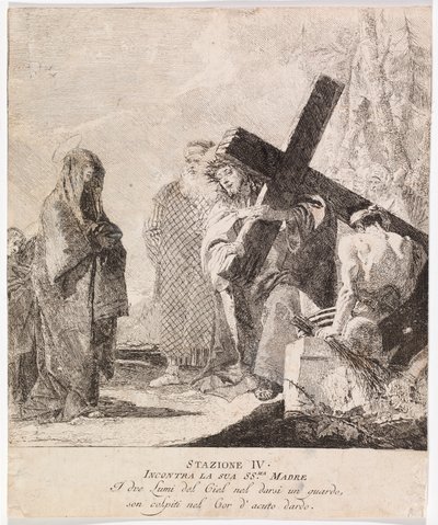 Via crucis - Station IV. Jésus rencontre sa mère - Giovanni Domenico Tiepolo