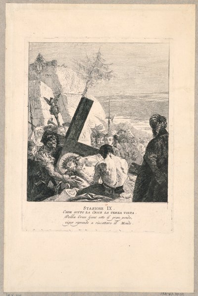 Via crucis - Station IX, Il tombe sous la croix pour la troisième fois - Giovanni Domenico Tiepolo