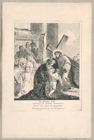 Via crucis - Station VIII, Il console les femmes en pleurs - Giovanni Domenico Tiepolo
