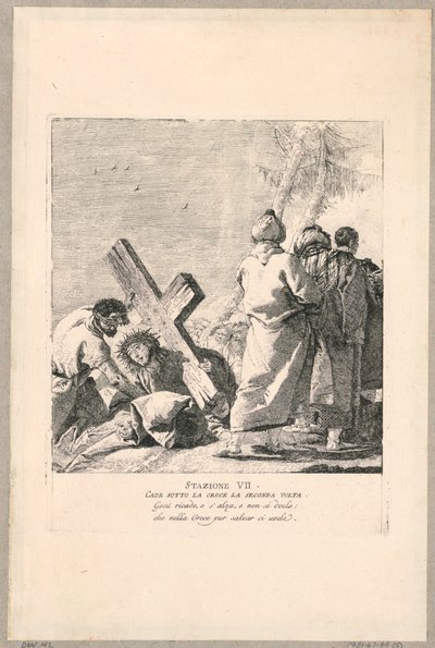 Via crucis - Station VII, Il tombe sous la croix pour la deuxième fois - Giovanni Domenico Tiepolo