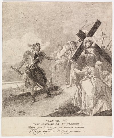 Via crucis - Station VI. Véronique essuie le visage de Jésus - Giovanni Domenico Tiepolo