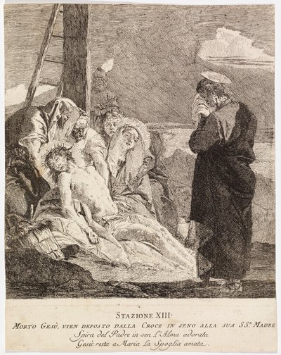 Via crucis - Station XIII. Jésus est descendu de la croix - Giovanni Domenico Tiepolo