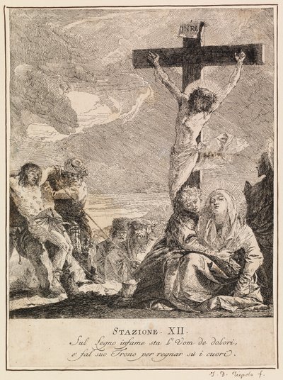 Via crucis - Station XII. Jésus meurt sur la croix - Giovanni Domenico Tiepolo