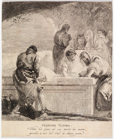 Via crucis - Station XIV. Jésus est mis au tombeau - Giovanni Domenico Tiepolo