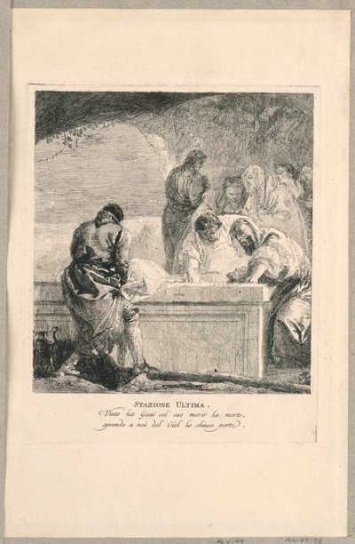 Via crucis - Station XIV, La Mise au tombeau - Giovanni Domenico Tiepolo
