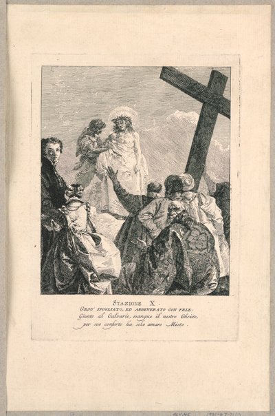 Via crucis - Station X, Jésus dépouillé - Giovanni Domenico Tiepolo