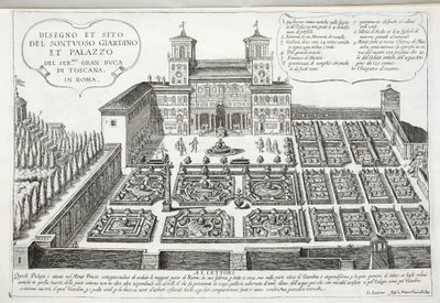 Vue des jardins et du palais du Grand-Duc de Toscane, Rome - Giovanni Domenico de