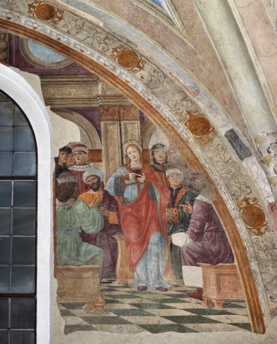 Représentation de la dispute entre Sainte Catherine d