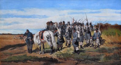 Une reconnaissance militaire, éclaireurs, vers 1861 - Giovanni Fattori