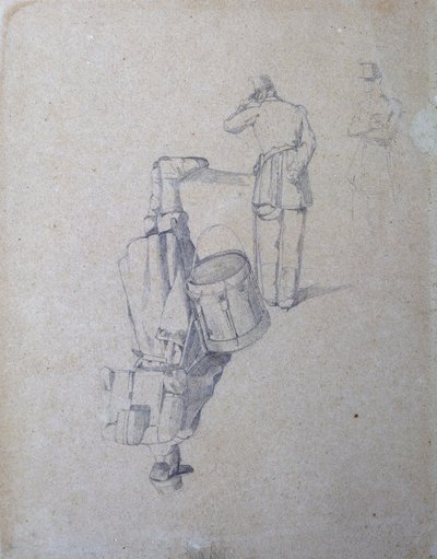 Tambour et deux soldats - Giovanni Fattori