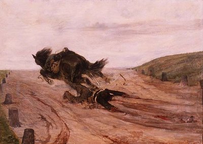 Homme pris par un étrier - Giovanni Fattori