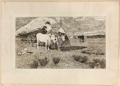 Bœufs et chariot (Maremma) - Giovanni Fattori