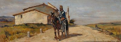 Soldat à cheval ou Carabinier à cheval en patrouille - Giovanni Fattori
