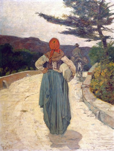 La route blanche - Giovanni Fattori