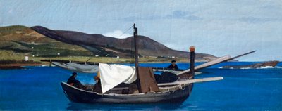 Pointe de Romito avec bateau et pêcheurs - Giovanni Fattori