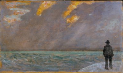 Coucher de soleil sur la mer - Giovanni Fattori