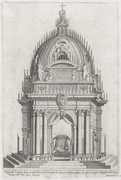 Conception du catafalque pour Francesco Piccolomini - Giovanni Florimi