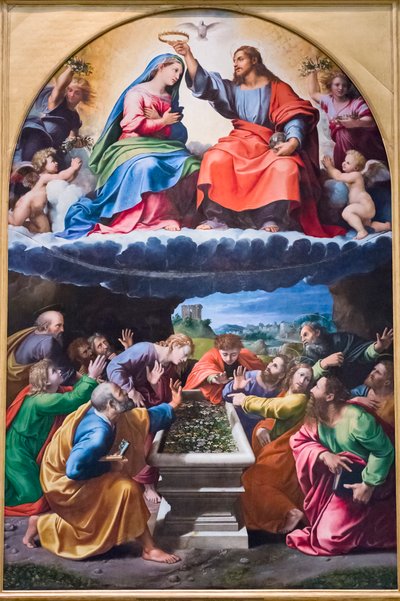 Couronnement de la Vierge (appelée "Madonna de Monteluce") - Giovanni Francesco (c.1488 1528) Penni