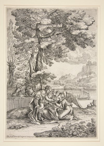 Repos pendant la fuite en Égypte - Giovanni Francesco Grimaldi