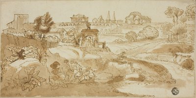 Vue de Rome, avec la via Appia - Giovanni Francesco Grimaldi
