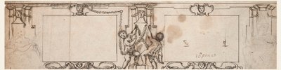 Projet pour panneaux sculptés - Giovanni Francesco Romanelli
