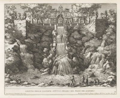 Cascade dans les jardins de la Villa d