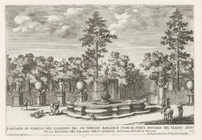Fontaine de Narcisse dans la Villa Borghese à Rome - Giovanni Francesco Venturini