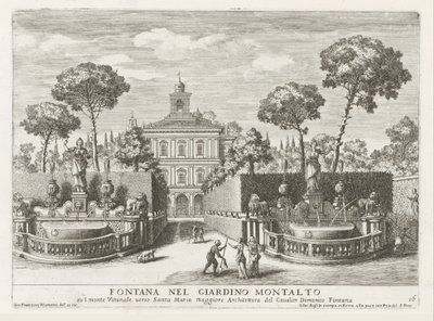 Fontaines dans les jardins de la Villa Montalto Negroni à Rome - Giovanni Francesco Venturini