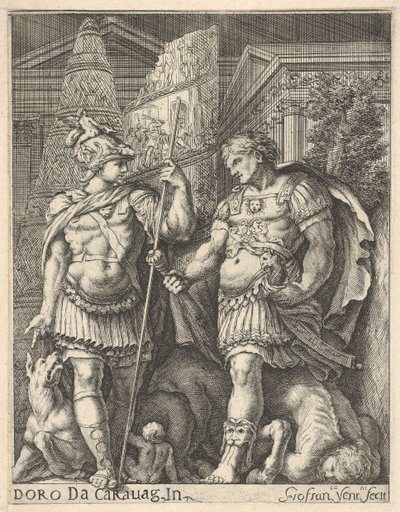 Deux soldats romains, XVIIe siècle - Giovanni Francesco Venturini
