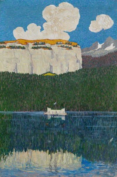 Panorama de Flims. Triptyque, panneau droit, 1904 - Giovanni Giacometti