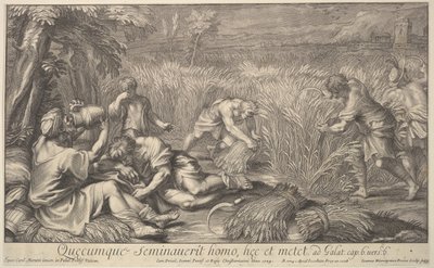 Moissonneurs de grain, 1704 - Giovanni Girolamo Frezza
