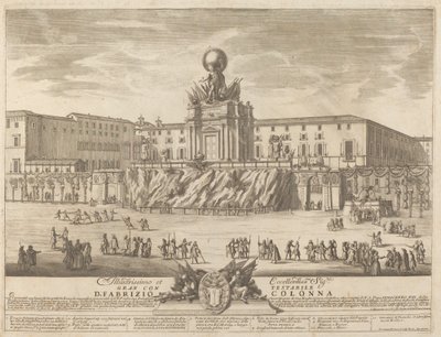 Le Temple de Janus, pour le festival de la "Chinea" - Giovanni Girolamo Frezza after Alessandro Specchi