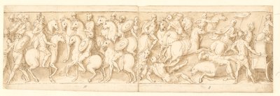 32 copies après la colonne de Marc Aurèle, Piazza Colonna à Rome - Giovanni Guerra