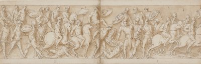 Attaque romaine (fin de LXXVI); les chefs barbares sont faits prisonniers (LXXVII); départ pour une bataille avec les Sarmates (début de LXXVIII) - Giovanni Guerra