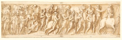 Romains en Marche (XXXVI) ; Marc Aurèle, Pompée et un Assistant Regardent la Marche (XXXVII) ; une Halte pendant la Marche (XXXVIII) - Giovanni Guerra