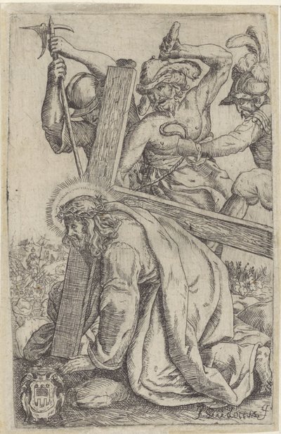 Le Christ succombe sous le poids de la croix - Giovanni Guidotti
