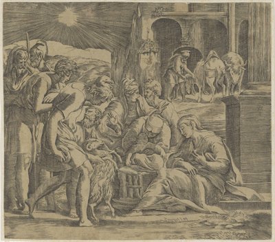 Adoration des bergers - Giovanni Jacopo Caraglio