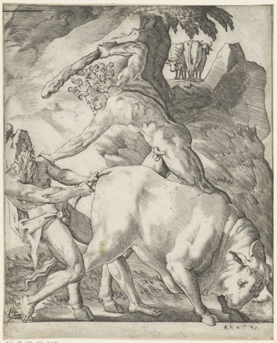 Hercule combat Cacus - Giovanni Jacopo Caraglio