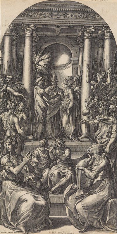 Le Mariage de la Vierge, vers 1525-26 - Giovanni Jacopo Caraglio