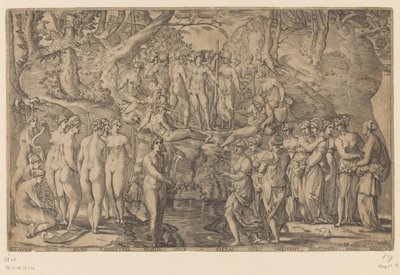Concours entre les Muses et les Piérides - Giovanni Jacopo Caraglio