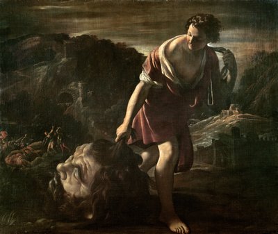 David traînant la tête de Goliath - Giovanni Lanfranco