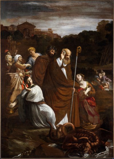 Saint Véran libère Albenga du dragon, c.1615 - Giovanni Lanfranco