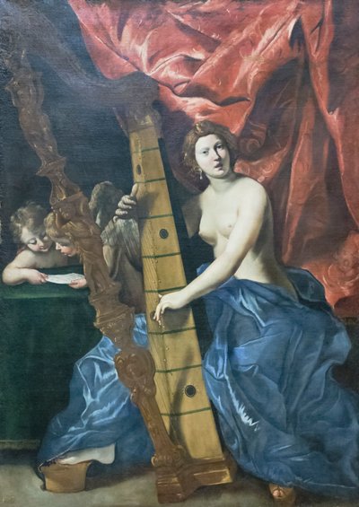 Vénus jouant de la harpe - Giovanni Lanfranco