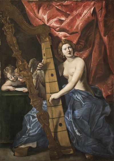 Vénus jouant de la harpe - Giovanni Lanfranco