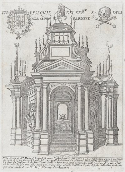 Catafalque pour le duc Alexandre Farnèse, 1593 - Giovanni Maggi